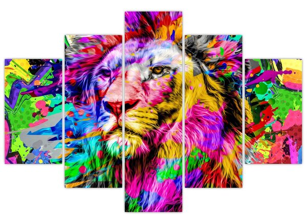 Slika - 3D podoba leva (150x105 cm)