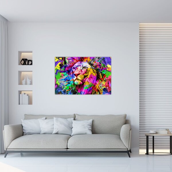 Slika - 3D podoba leva (90x60 cm)