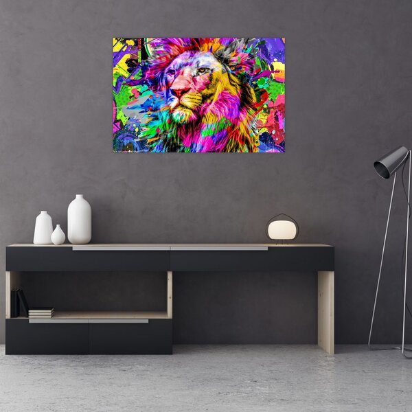 Slika - 3D podoba leva (90x60 cm)