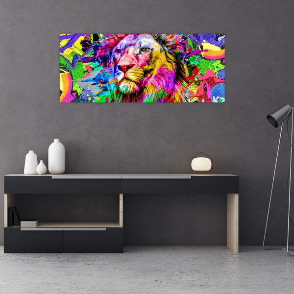 Slika - 3D podoba leva (120x50 cm)