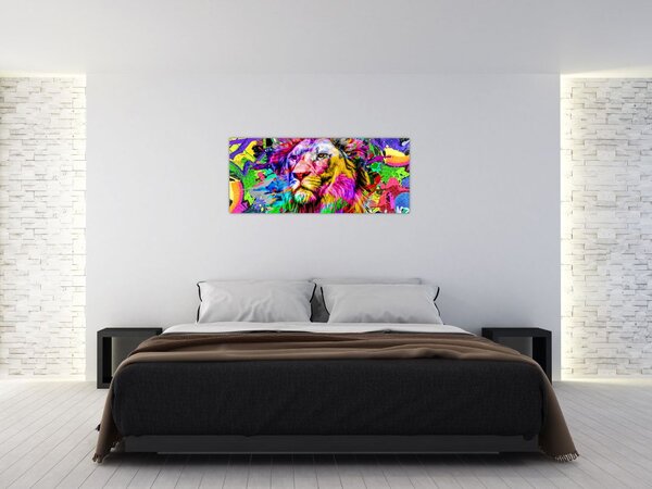 Slika - 3D podoba leva (120x50 cm)