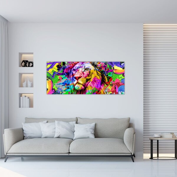 Slika - 3D podoba leva (120x50 cm)