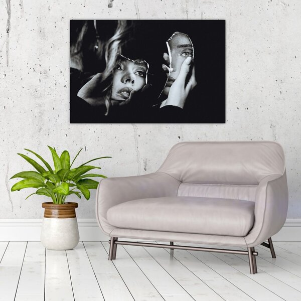Slika - Pogled v ogledalo (90x60 cm)