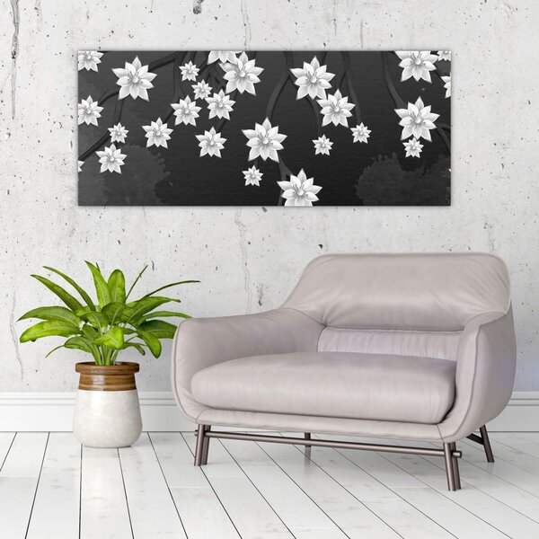 Slika - Rože na vejah (120x50 cm)