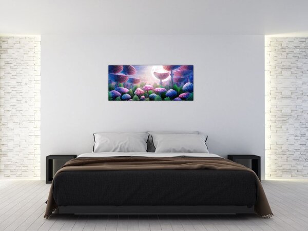 Slika - Gobe ob polni luni, grafika (120x50 cm)