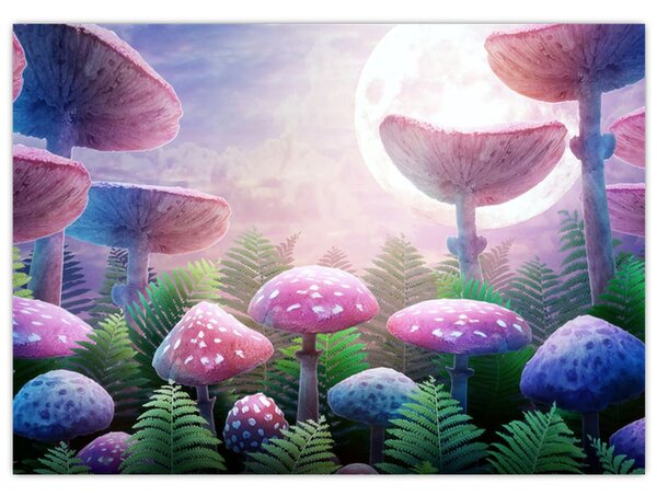 Slika - Gobe ob polni luni, grafika (70x50 cm)