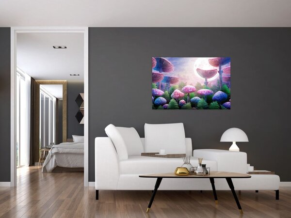 Slika - Gobe ob polni luni, grafika (90x60 cm)