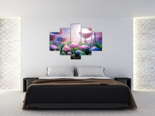 Slika - Gobe ob polni luni, grafika (150x105 cm)