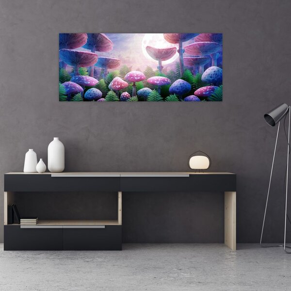 Slika - Gobe ob polni luni, grafika (120x50 cm)