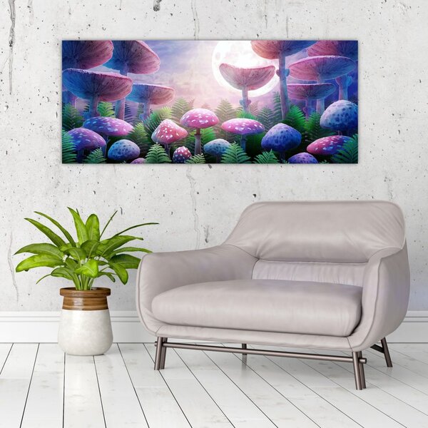 Slika - Gobe ob polni luni, grafika (120x50 cm)