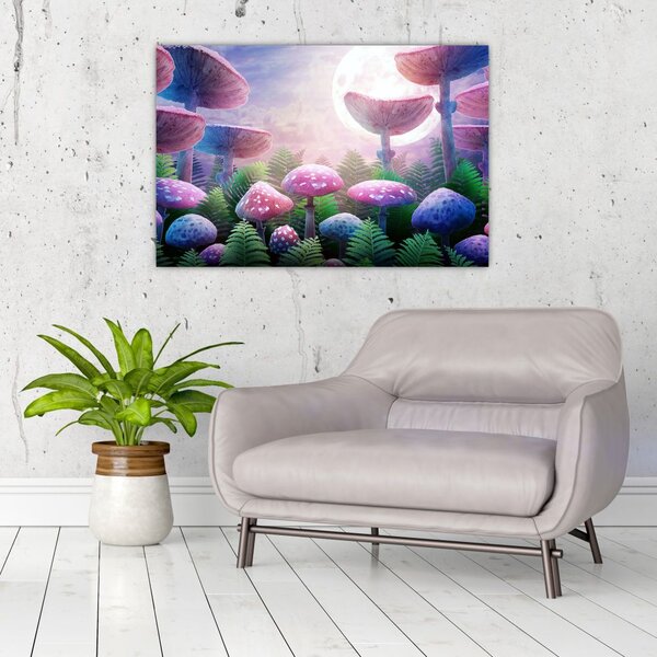 Slika - Gobe ob polni luni, grafika (90x60 cm)