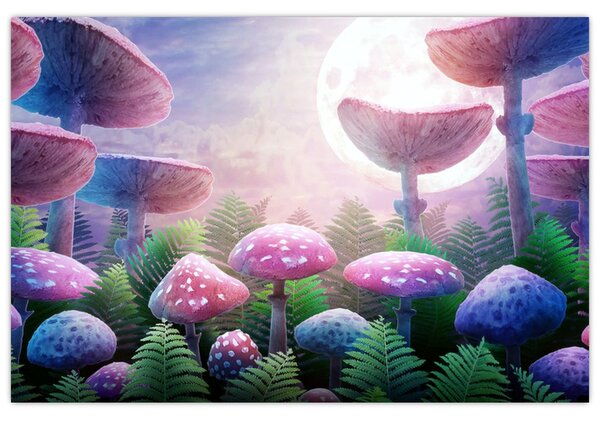 Slika - Gobe ob polni luni, grafika (90x60 cm)