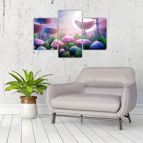 Slika - Gobe ob polni luni, grafika (90x60 cm)