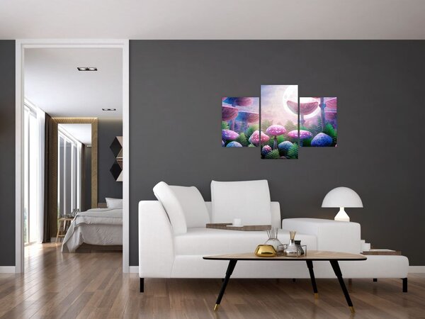 Slika - Gobe ob polni luni, grafika (90x60 cm)