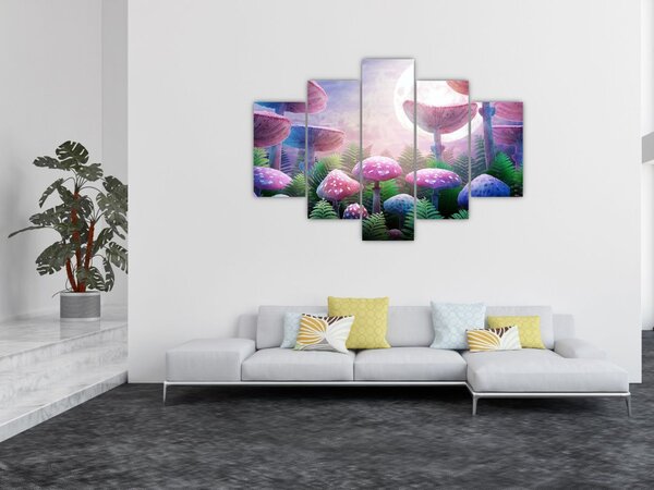Slika - Gobe ob polni luni, grafika (150x105 cm)