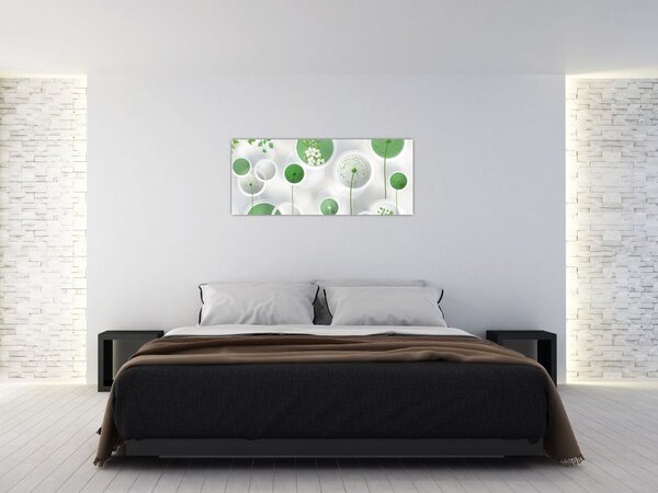 Slika - Rože v krogih (120x50 cm)