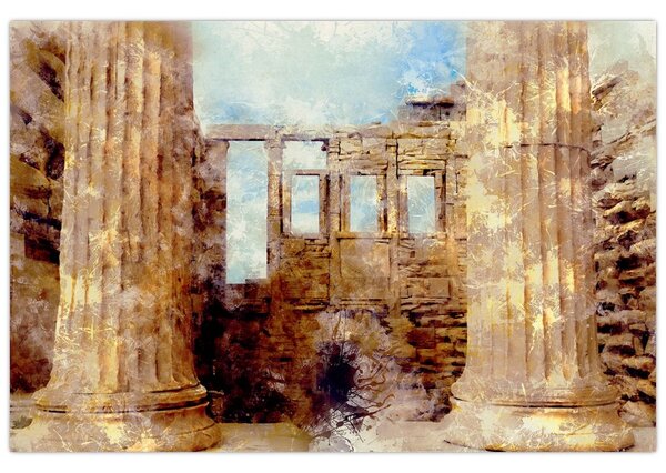 Slika - Érechthéion, Atene, Grčija (90x60 cm)