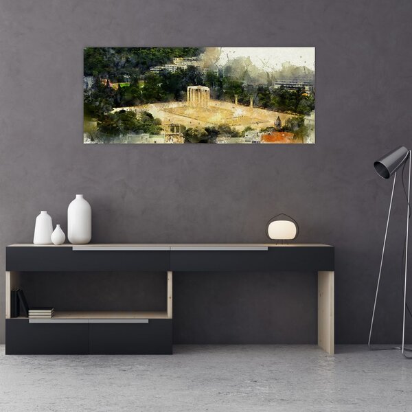 Slika - Zeusov tempelj, Atene, Grčija (120x50 cm)