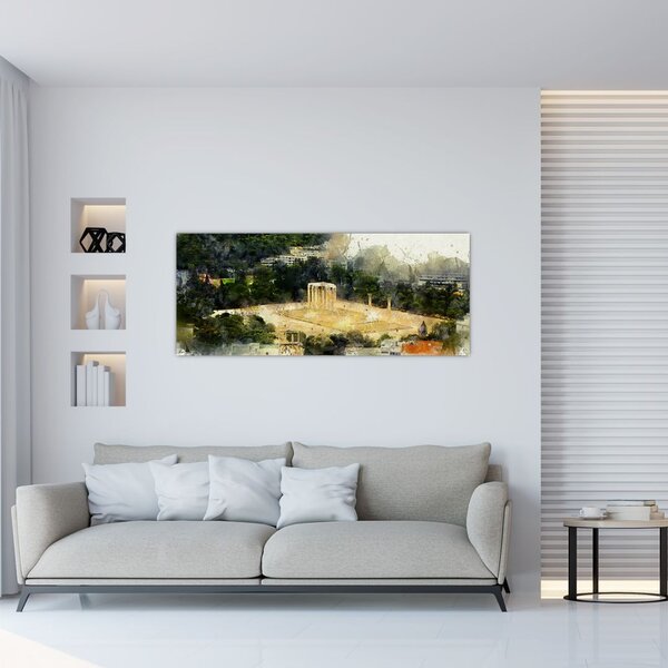 Slika - Zeusov tempelj, Atene, Grčija (120x50 cm)