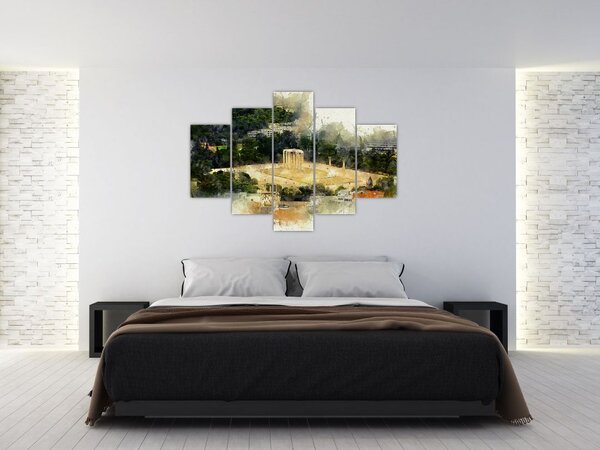 Slika - Zeusov tempelj, Atene, Grčija (150x105 cm)