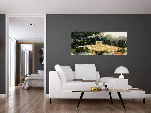 Slika - Zeusov tempelj, Atene, Grčija (120x50 cm)