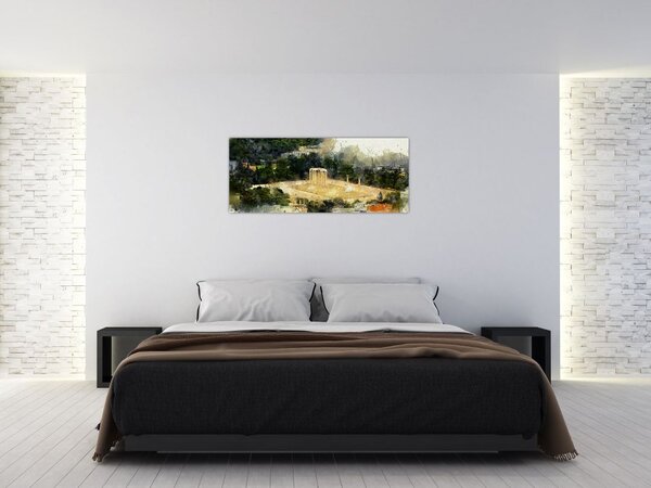 Slika - Zeusov tempelj, Atene, Grčija (120x50 cm)