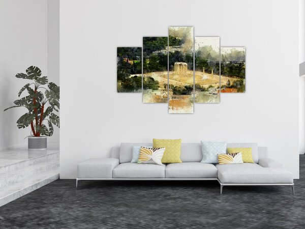 Slika - Zeusov tempelj, Atene, Grčija (150x105 cm)