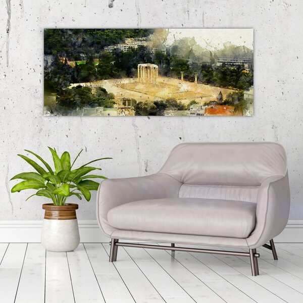 Slika - Zeusov tempelj, Atene, Grčija (120x50 cm)