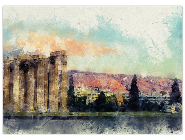 Slika - Akropola, Atene, Grčija (70x50 cm)