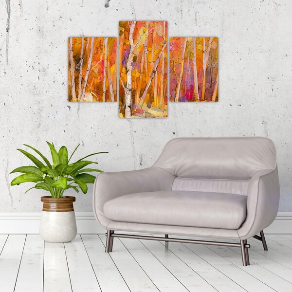 Slika - Jesenski gozd (90x60 cm)