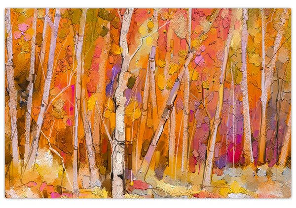 Slika - Jesenski gozd (90x60 cm)
