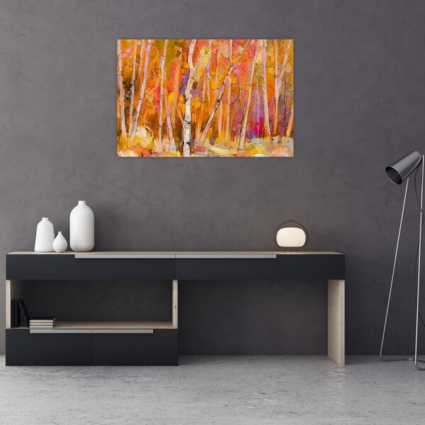 Slika - Jesenski gozd (90x60 cm)