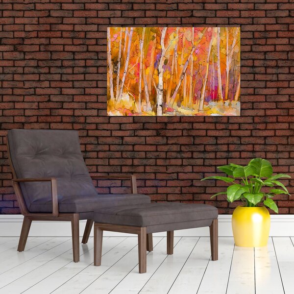 Slika - Jesenski gozd (90x60 cm)