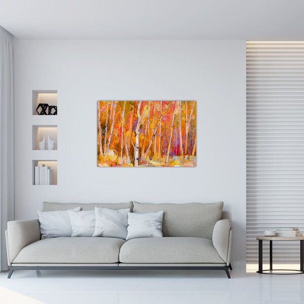 Slika - Jesenski gozd (90x60 cm)