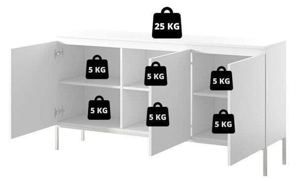 Ormarić Bennasi B3 (bijela + crna)