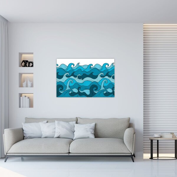 Slika - Abstrakcija, morje (90x60 cm)