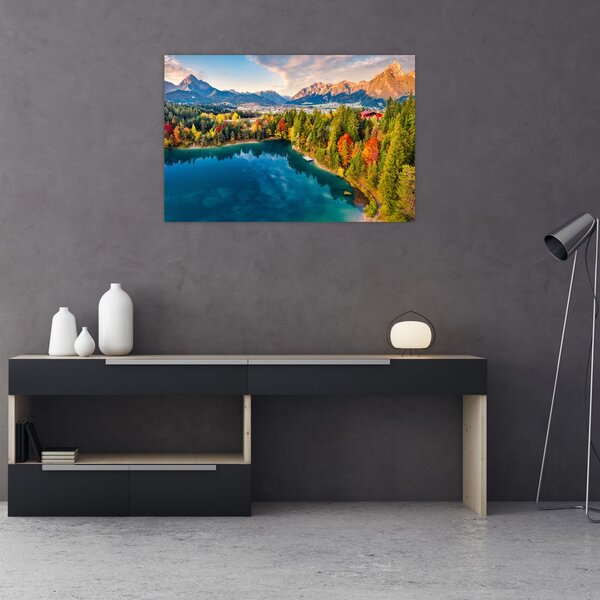 Slika - Uriško jezero, Avstrija (90x60 cm)