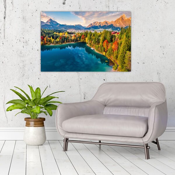 Slika - Uriško jezero, Avstrija (90x60 cm)