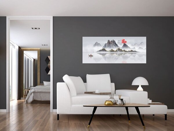 Slika - Gore v megli (120x50 cm)