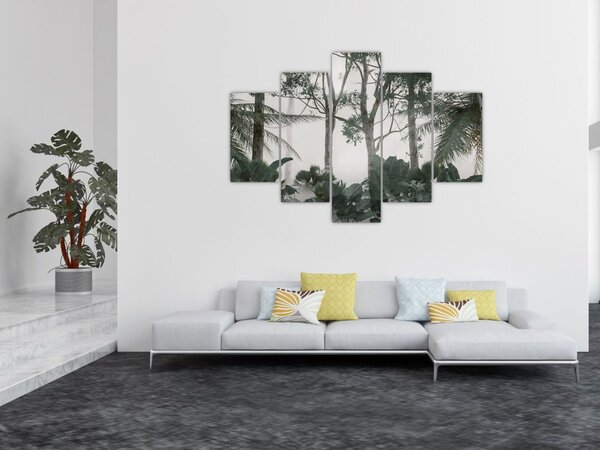 Slika - Džungla v jutranji megli (150x105 cm)