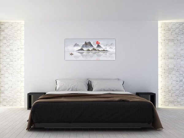 Slika - Gore v megli (120x50 cm)