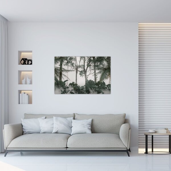 Slika - Džungla v jutranji megli (90x60 cm)