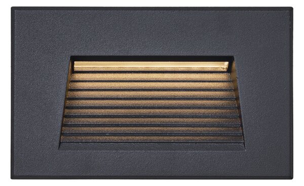 Moderna ugradbena zidna svjetiljka crna 11,5 cm uklj. LED IP65 - Trem