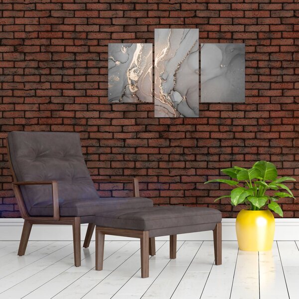 Slika - Sivo-zlat marmor (90x60 cm)