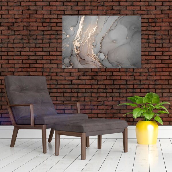 Slika - Sivo-zlat marmor (90x60 cm)