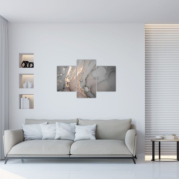 Slika - Sivo-zlat marmor (90x60 cm)