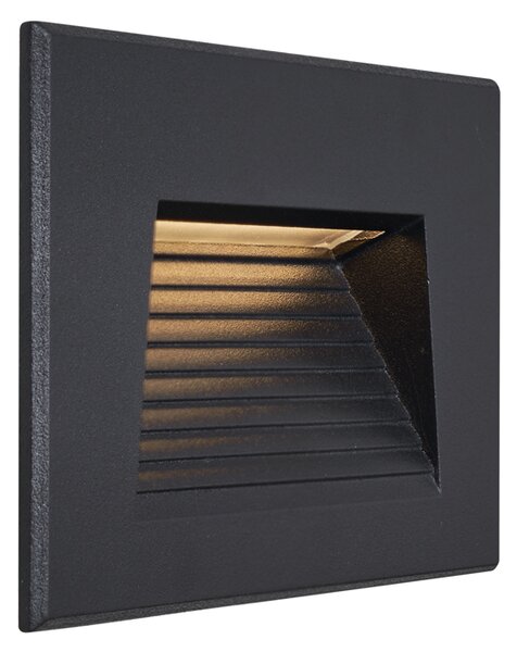Moderna ugradbena zidna svjetiljka crna 11,5 cm uklj. LED IP65 - Trem