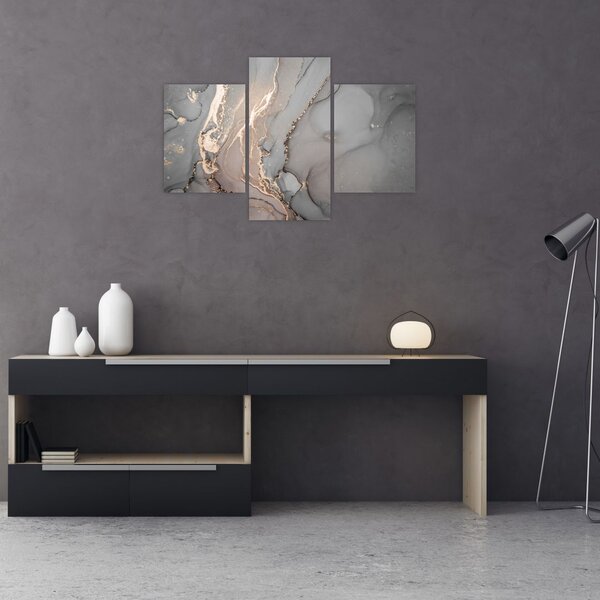 Slika - Sivo-zlat marmor (90x60 cm)
