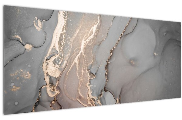 Slika - Sivo-zlat marmor (120x50 cm)
