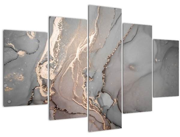 Slika - Sivo-zlat marmor (150x105 cm)
